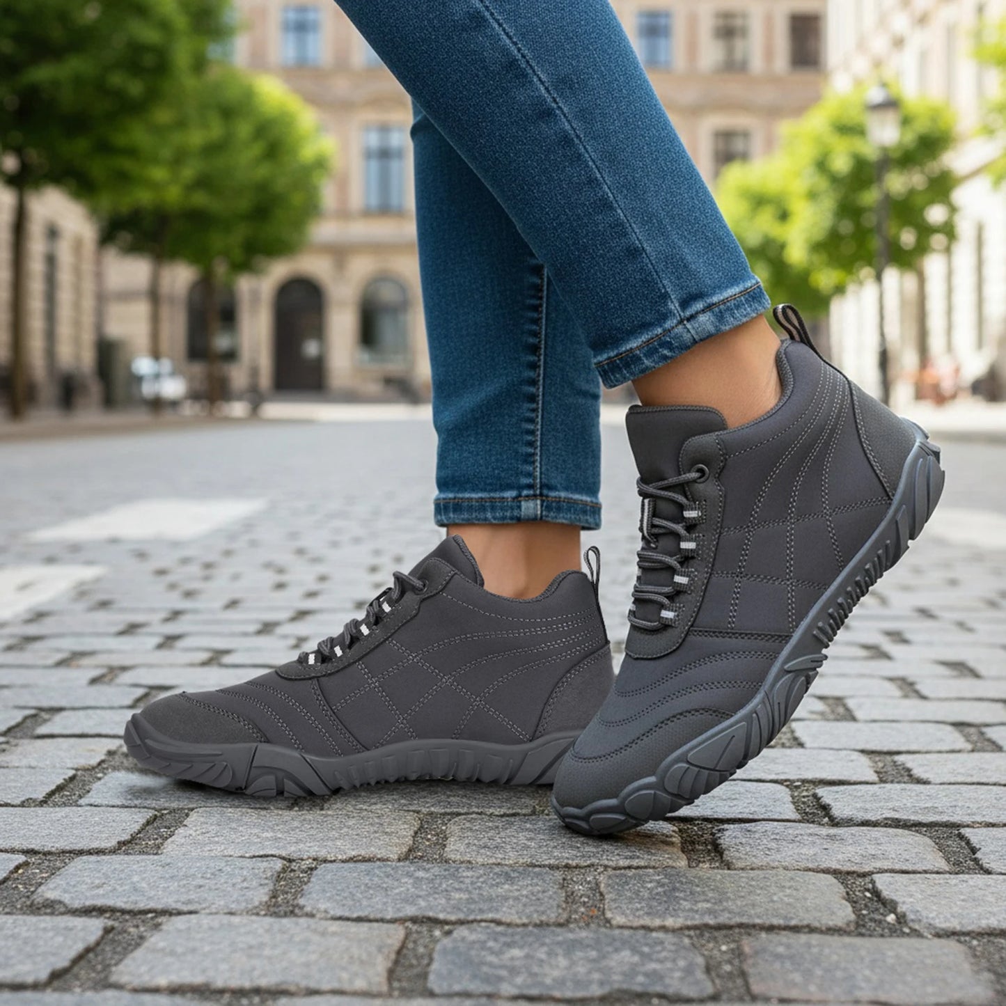 Outdoor Work Boots Anti-Slip Casual Sneakers Comfortable Barefoot Hiking Shoes Winter Snow Boots for Outdoor Sports