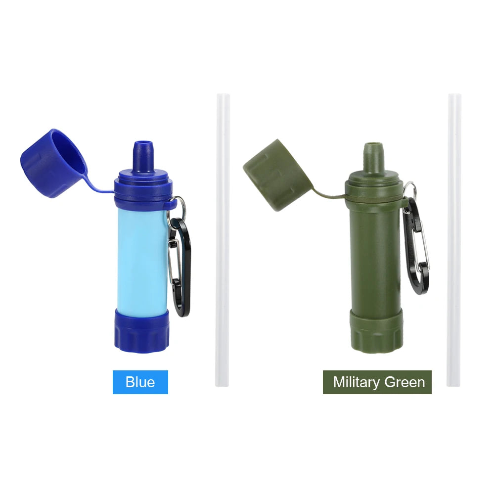 Multifunction Drinking Water Filtering Tools Camping Hiking Water Purifier Straw Multifunctional Drinking Filtration