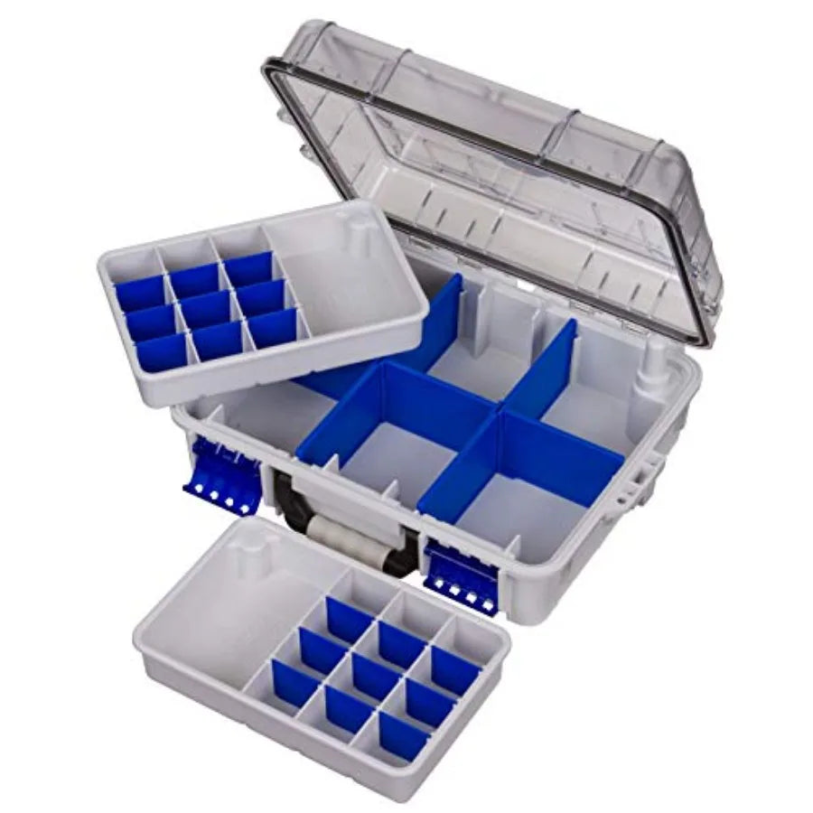 Outdoors 3000WPNC Waterproof Satchel 3000 Portable Waterproof Tackle Box with Trays Gray/Clear - without Bottom Cage