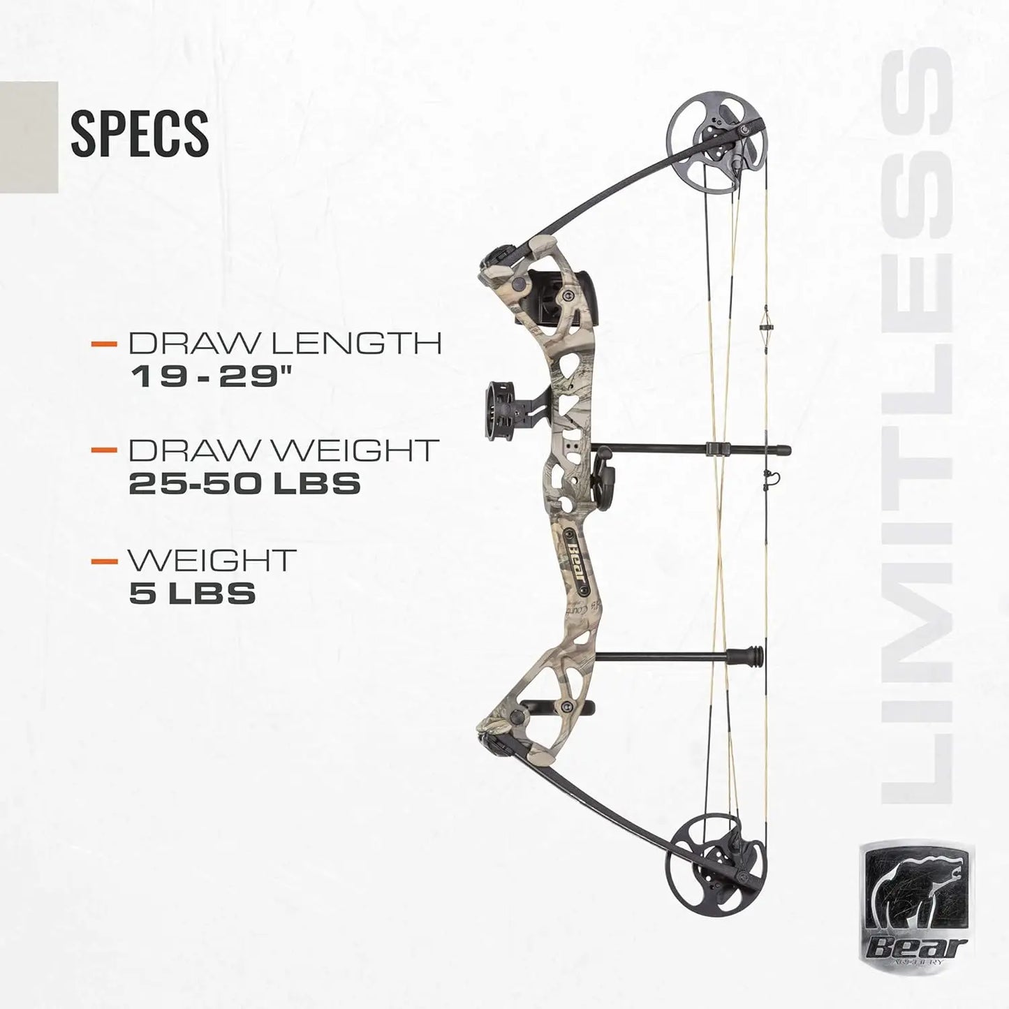 Dual Cam Compound Bow - Includes Quiver, Sight and Rest, God's Country