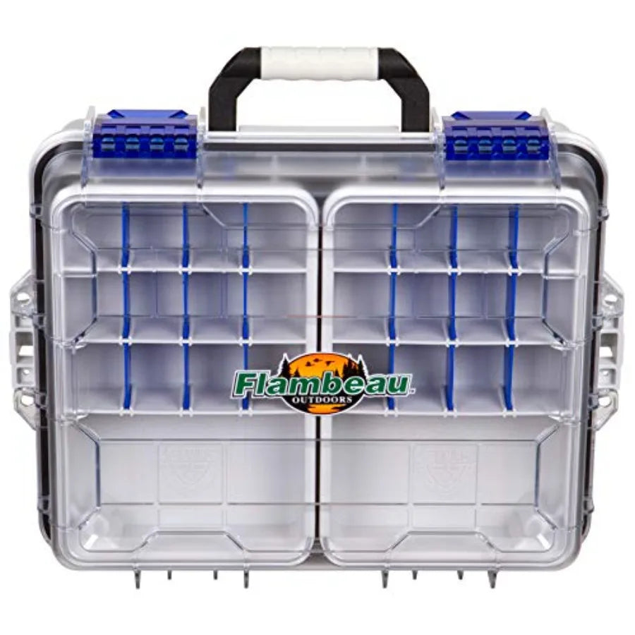 Outdoors 3000WPNC Waterproof Satchel 3000 Portable Waterproof Tackle Box with Trays Gray/Clear - without Bottom Cage