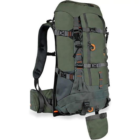 Hunting Backpacks for Men, Meat Hauler Frame Pack with Rifle Holder, 40L/80L Extendable + Capacity for Bow Rifle Gun