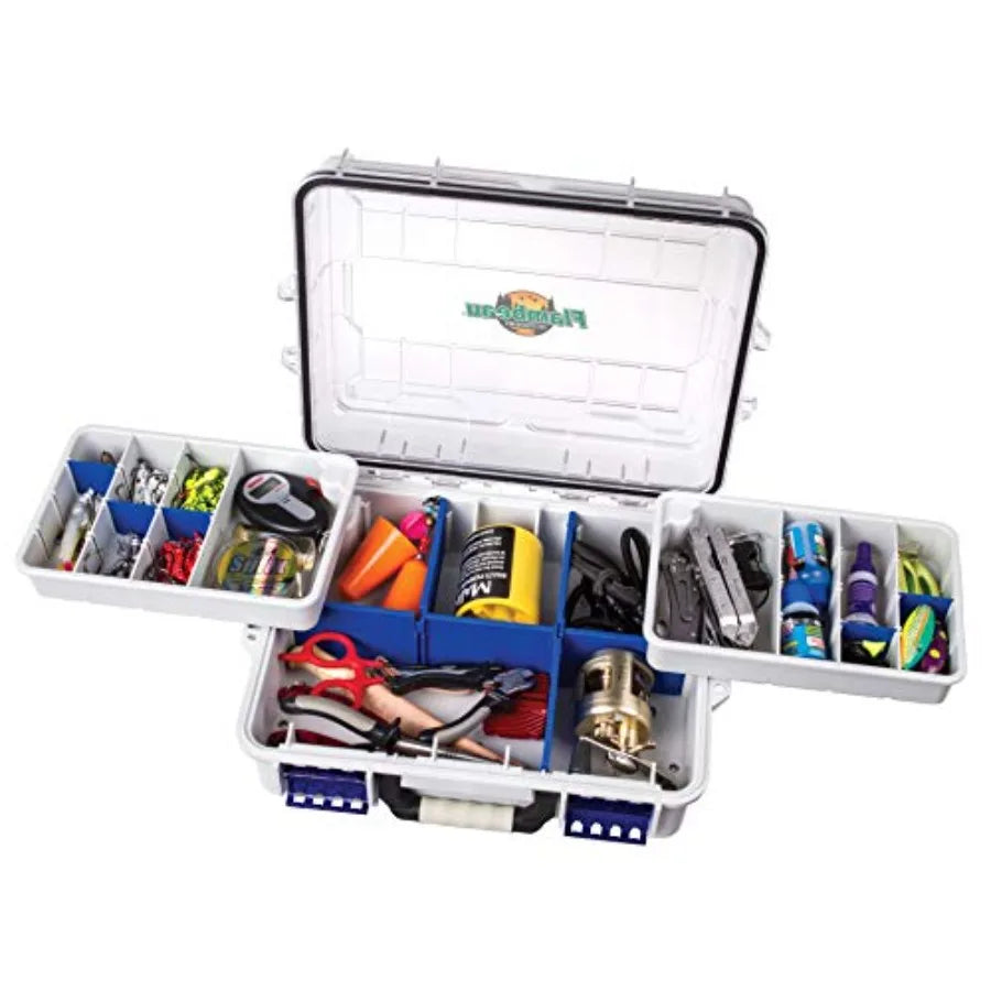 Outdoors 3000WPNC Waterproof Satchel 3000 Portable Waterproof Tackle Box with Trays Gray/Clear - without Bottom Cage