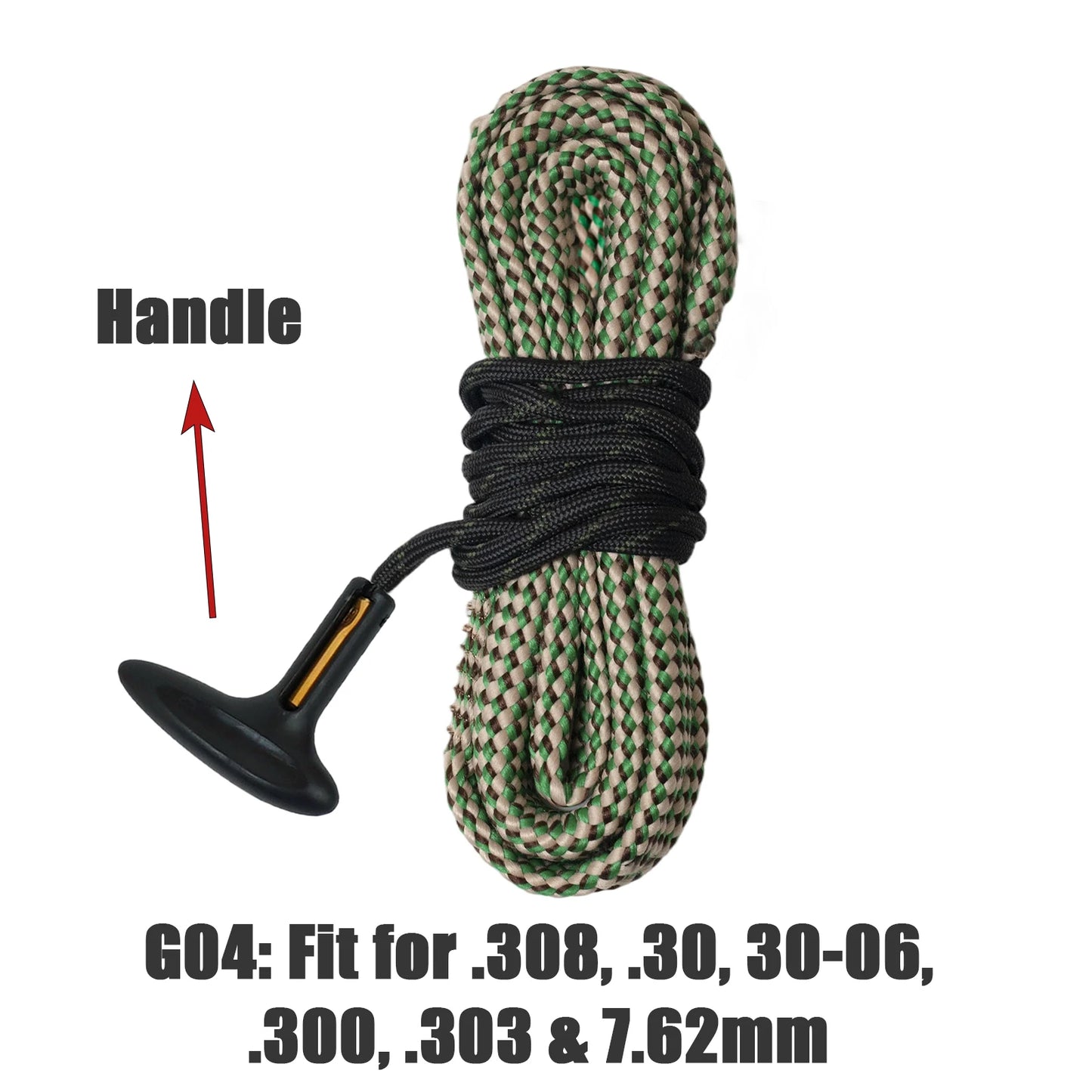 Gun Bore Rope Brush Cleaner Rifle Barrel Caliber Snakes Rope For 12GA 9mm 7.62mm 5.56mm .223 .22 .38 .30 .308 Cal Rifle