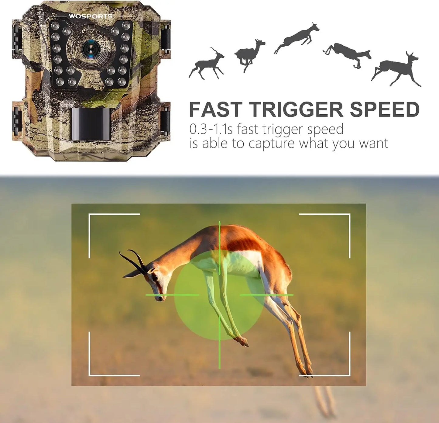 Mini Trail Camera, 24MP 1080P HD Game Camera with IR Night Vision, Waterproof Outdoor Wildlife Monitoring