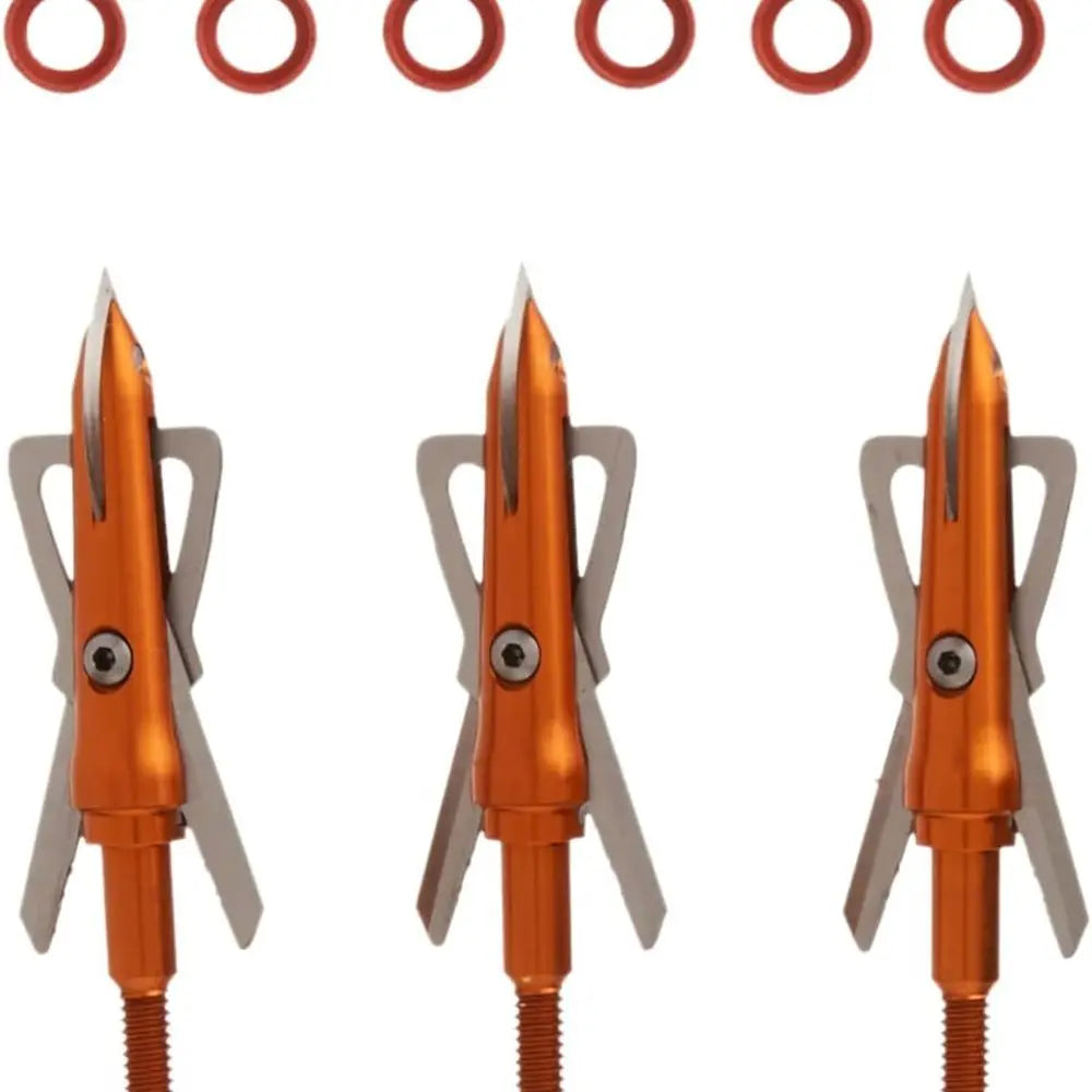 Rage Crossbow X, 2-Blade Archery Arrow Broadhead, 100 Grain with Shock Collar Technology (3-Pack)