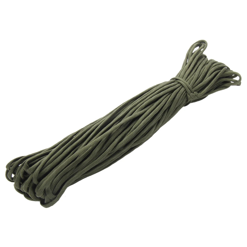 100FT Paracord 550 Rope Parachute Cord Multifunction Outdoor Camping Rope Heavy Duty Tent Rope Diameter 4mm for DIY Crafting