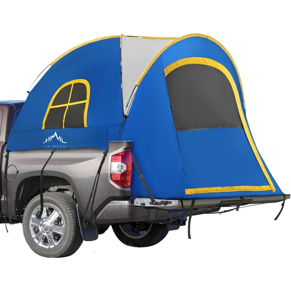 Pickup Truck Tent, Waterproof PU2000mm Double Layer for 6.5 FT Truck Bed, Portable Bed Tent for Camping, Blue