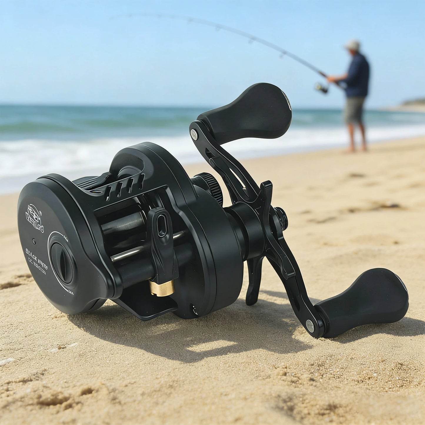 DC Fishing Reel Long Cast Self‑Charging Anti Backlash Electronic Brake Baitcasting Reel Smooth Casting Sound 7.2:1 Ratio