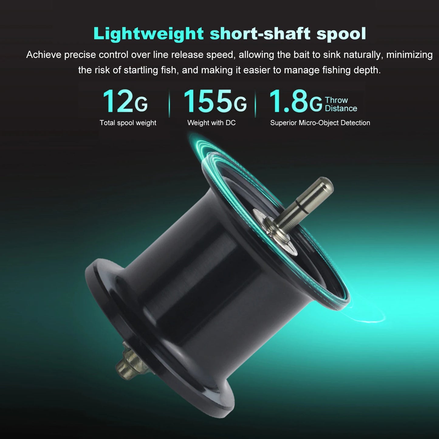 DC Fishing Reel Long Cast Self‑Charging Anti Backlash Electronic Brake Baitcasting Reel Smooth Casting Sound 7.2:1 Ratio