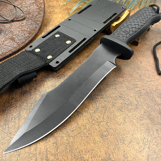 Wilderness Camping Outdoor survival knife Self-defense Tactical Fighting Knife High hardness sharp K-sheath pocket straight knif