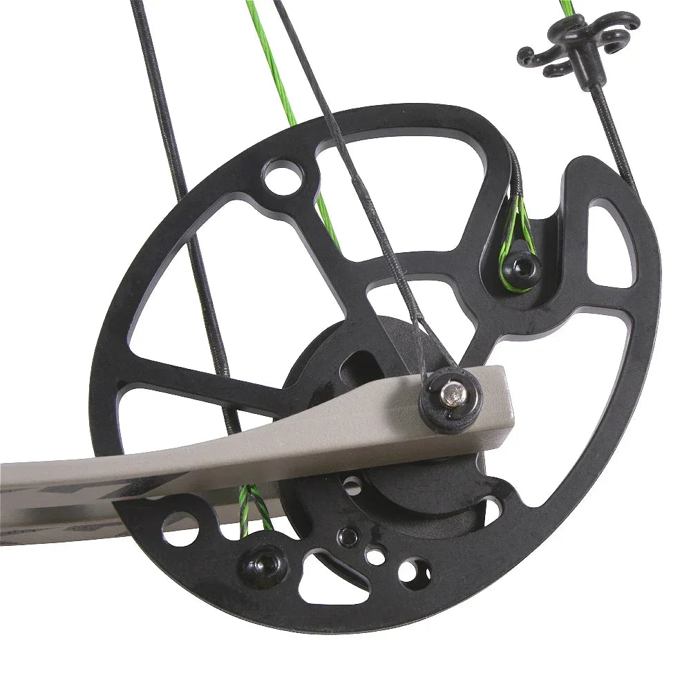 Adjustable Compound Bow 30-70lbs M129 320fps 80% Let-off Magnesium Alloy Riser for Adults Beginners Hunting Target Practice