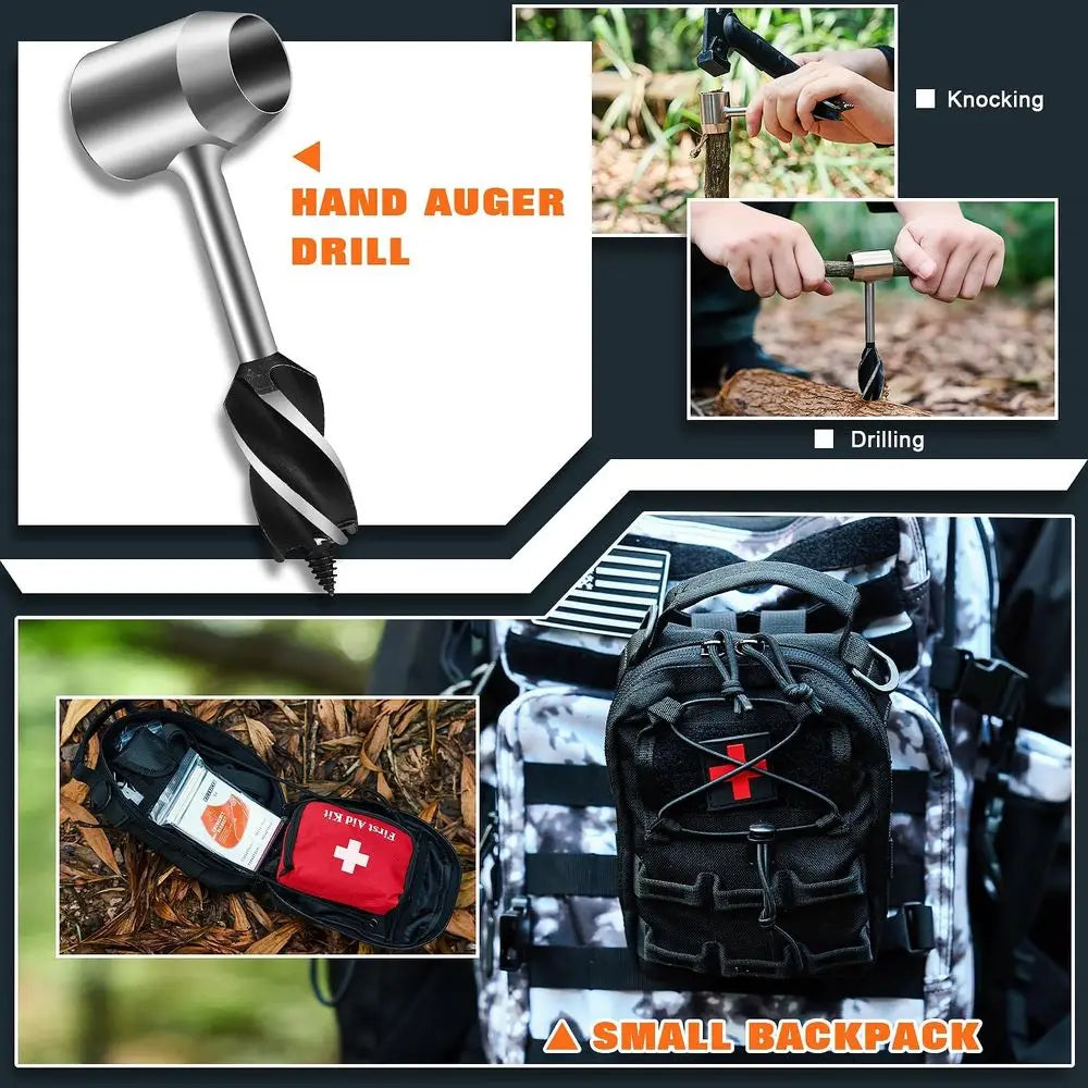 Professional Survival Gear Set - First Aid Kit and Large Camping Backpack, Camping Equipment for Adventure Outdoor Hiking Advent