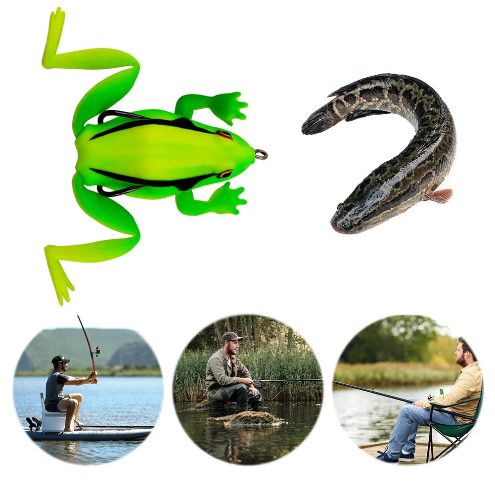 Frog Lure Fishing Bait 6.5cm 19g Floating Soft Frog Fishing Lure Topwater Wobbler Soft Bait for Bass Catfish Fishing Tools