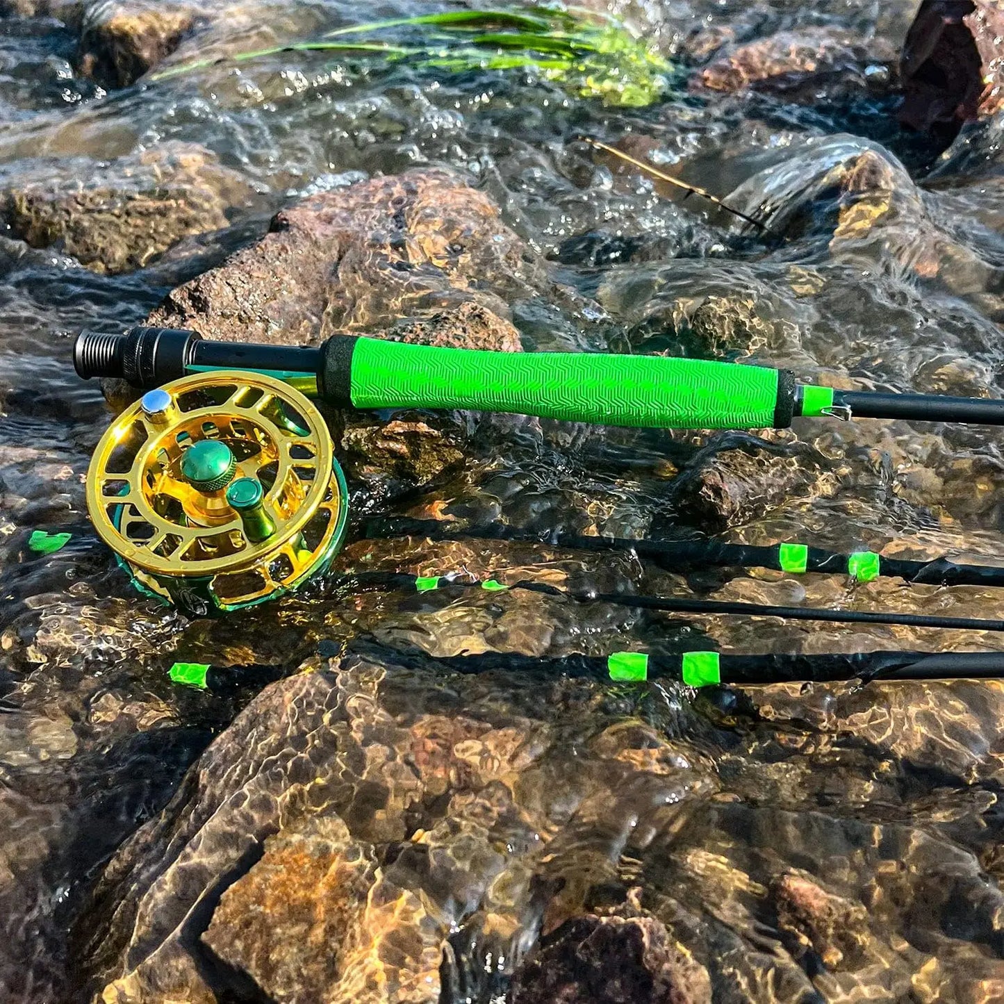 Complete Fly Fishing Starter Kit with 9' Rod, Reel, Line, Flies & Case for Trout & Salmon
