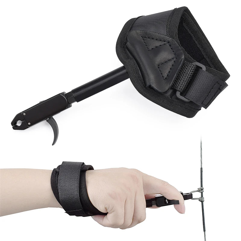 1PC Release Aid Compound Bow Trigger Adjustable Strap Shooting Arrow Wrist Adult Quick Release Archery Bow