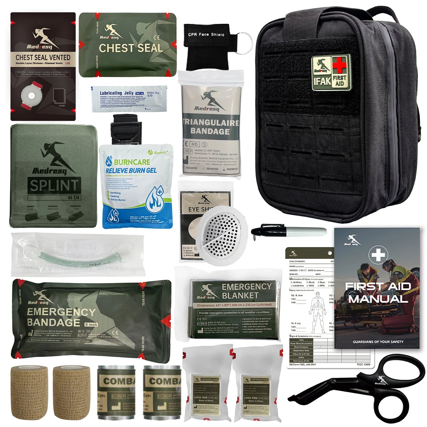 Medresq IFAK First Aid Kit – Emergency Bleeding Control & Survival Gear for Car, Home, Travel, Camping, Hiking & Outdoor