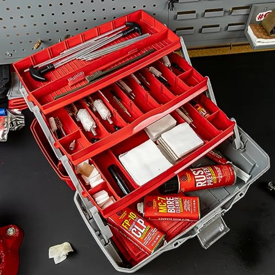 Shooter's Choice Bullseye Box Universal Rifle Pistol Shotgun Cleaning Kit for Precision Firearms Maintenance in Tactical Shooti