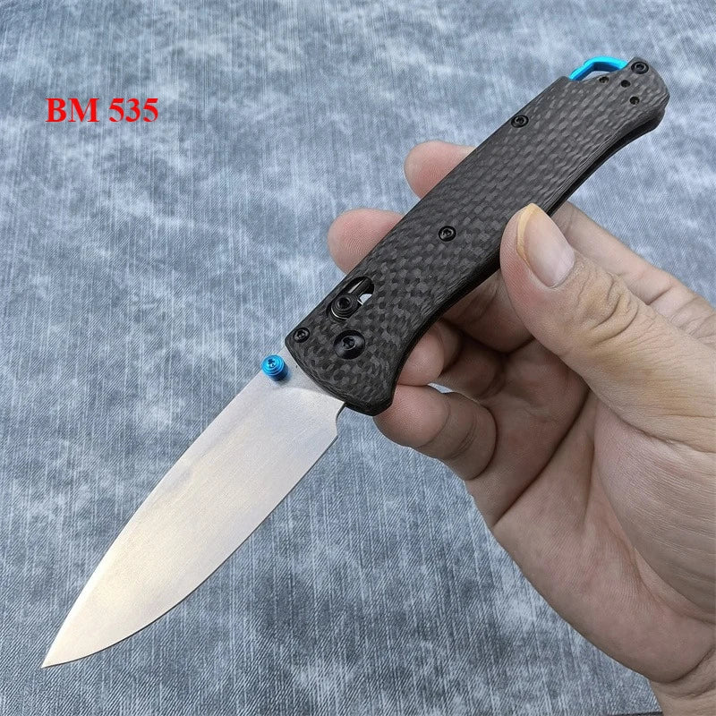 Premium Bugout 535-3 533-3 Mini Folding Knife S90V Steel Lightweight Carbon Fiber Handle Portable Outdoor Camping Hiking Tool