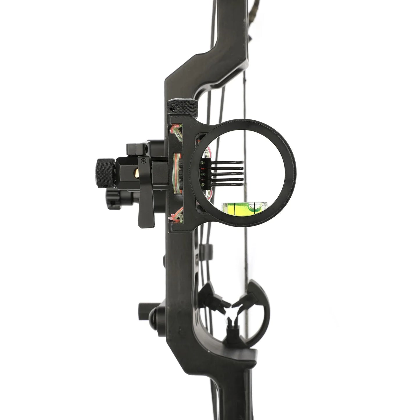 Archery Compound Bow Sight 5 Pin Micro Adjustable Sight Light Archery Hunting Shooting Ambidextrous Black Fixed Pin Sight
