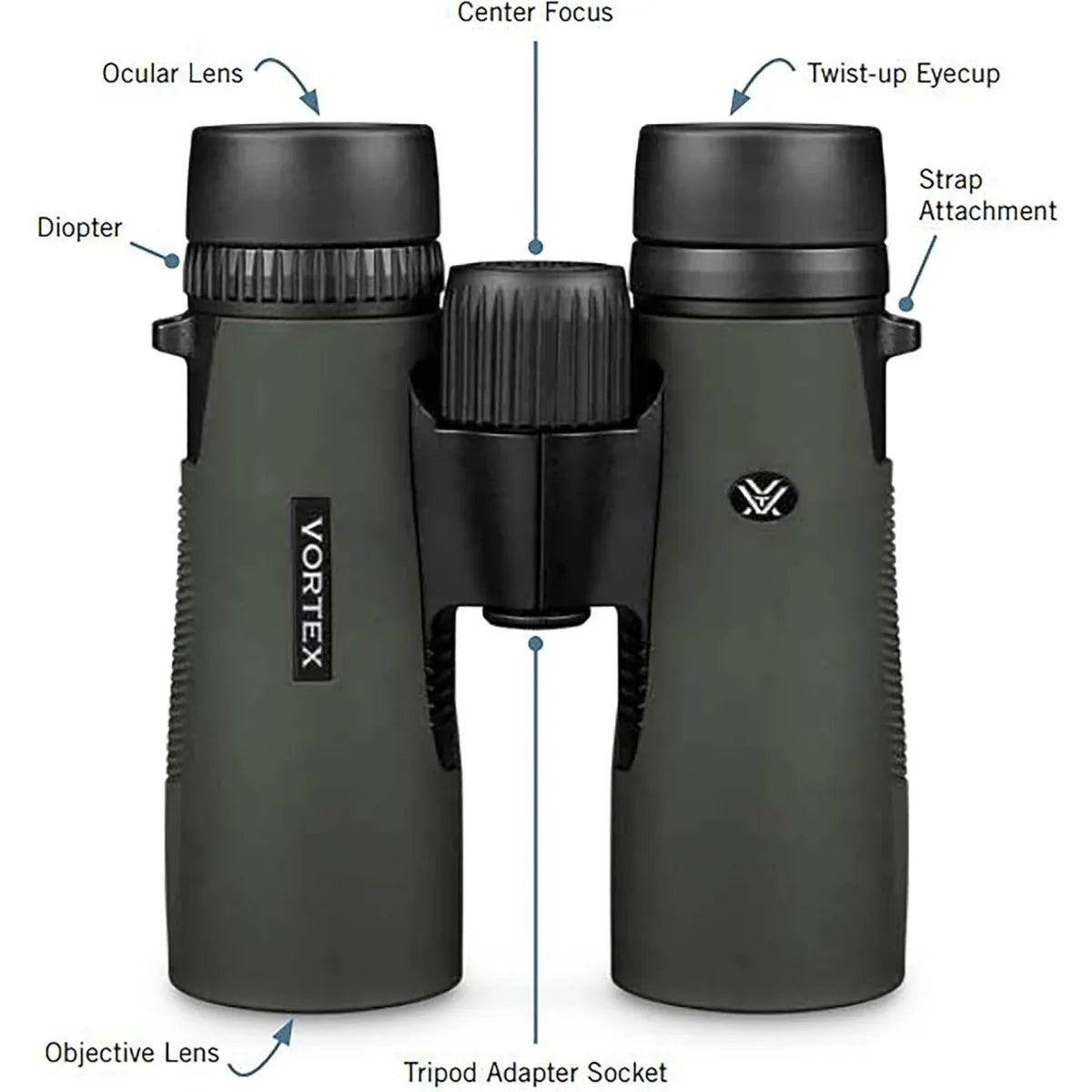 Vortex Diamondback HD 15x56 Binoculars - HD Optics, Water/Fog/Shock Proof with Non-Slip Grip & GlassPak Case, Unlimited Warranty