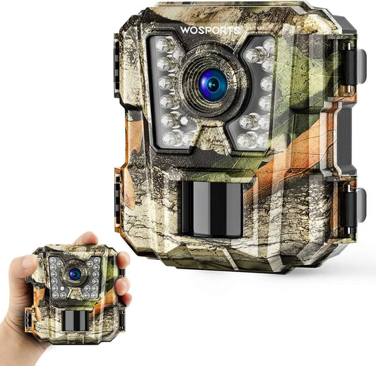 Mini Trail Camera, 24MP 1080P HD Game Camera with IR Night Vision, Waterproof Outdoor Wildlife Monitoring