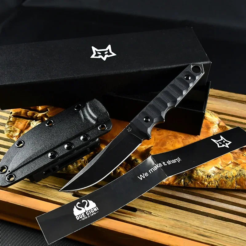 FX 634 Tactical Straight Knife D2 Steel Blade G10 Handle Outdoor Camping Wilderness Survival EDC Hunting Knife Carving Knife