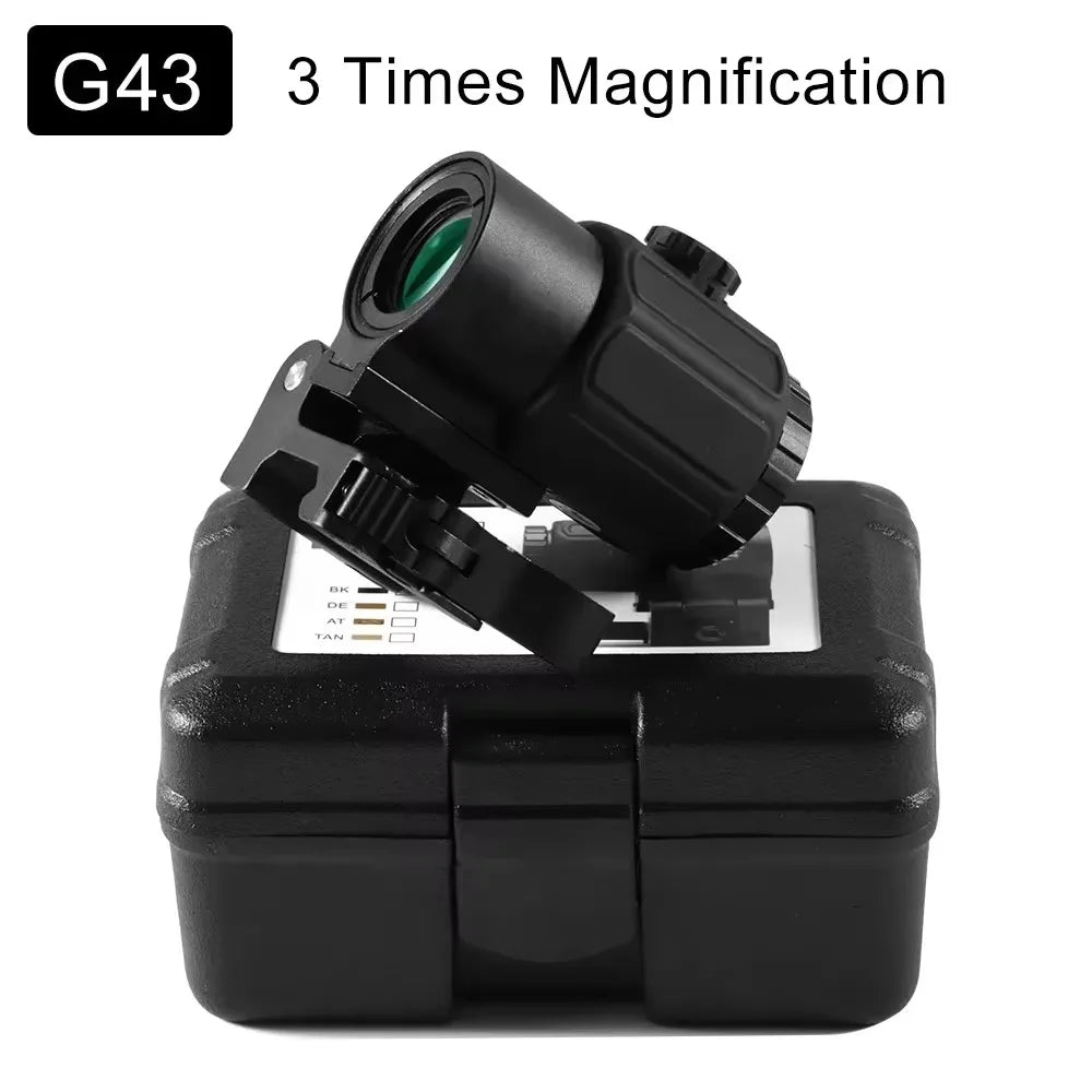 G33 G43 G45 Sight Fixed 3X 5X Magnifier Scope With Switch to Side Quick Detachable QD Mount For Hunting