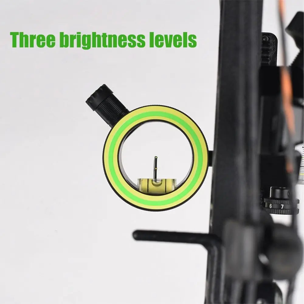 1 Pin Compound Bow Sight, Archery Bow Sight, Aluminum Alloy Micro Adjustable Archery Sight, Single Pin 2 Aim Point, Lightweight