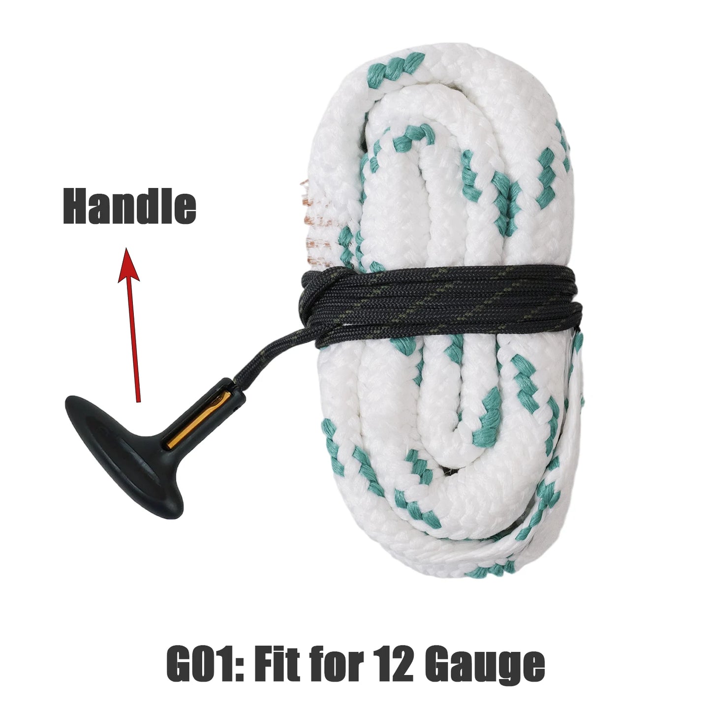 Gun Bore Rope Brush Cleaner Rifle Barrel Caliber Snakes Rope For 12GA 9mm 7.62mm 5.56mm .223 .22 .38 .30 .308 Cal Rifle