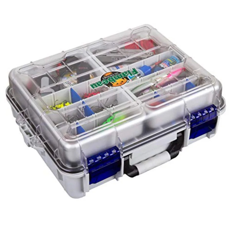 Outdoors 3000WPNC Waterproof Satchel 3000 Portable Waterproof Tackle Box with Trays Gray/Clear - without Bottom Cage