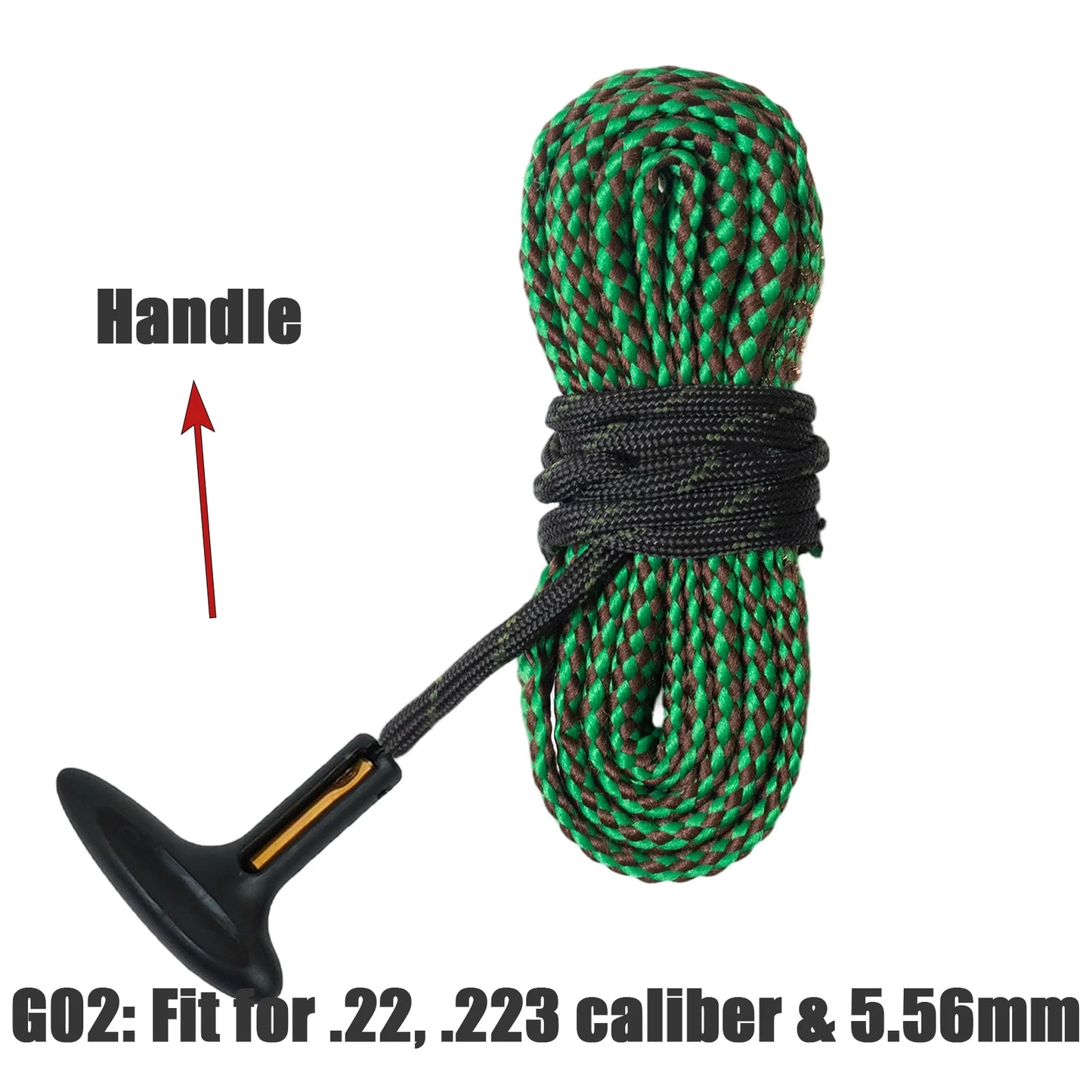 Gun Bore Rope Brush Cleaner Rifle Barrel Caliber Snakes Rope For 12GA 9mm 7.62mm 5.56mm .223 .22 .38 .30 .308 Cal Rifle