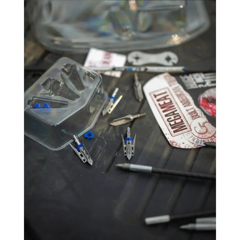 G5 Deadmeat V2 Expandable 3-Blade Broadheads | 3-Pack | 100/125 Grains | Razor Sharp 1.5" Cutting Diameter Mechanical Blades | S