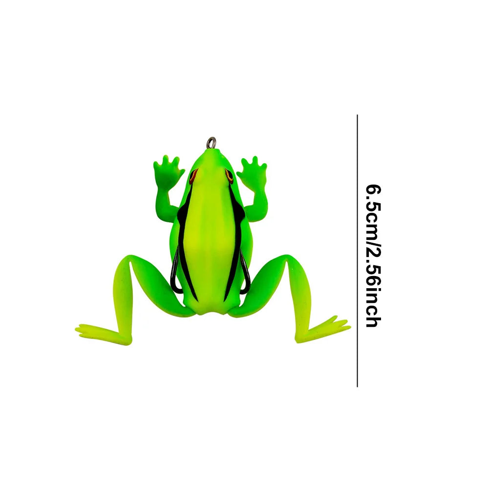 Frog Lure Fishing Bait 6.5cm 19g Floating Soft Frog Fishing Lure Topwater Wobbler Soft Bait for Bass Catfish Fishing Tools