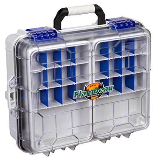 Outdoors 3000WPNC Waterproof Satchel 3000 Portable Waterproof Tackle Box with Trays Gray/Clear - without Bottom Cage