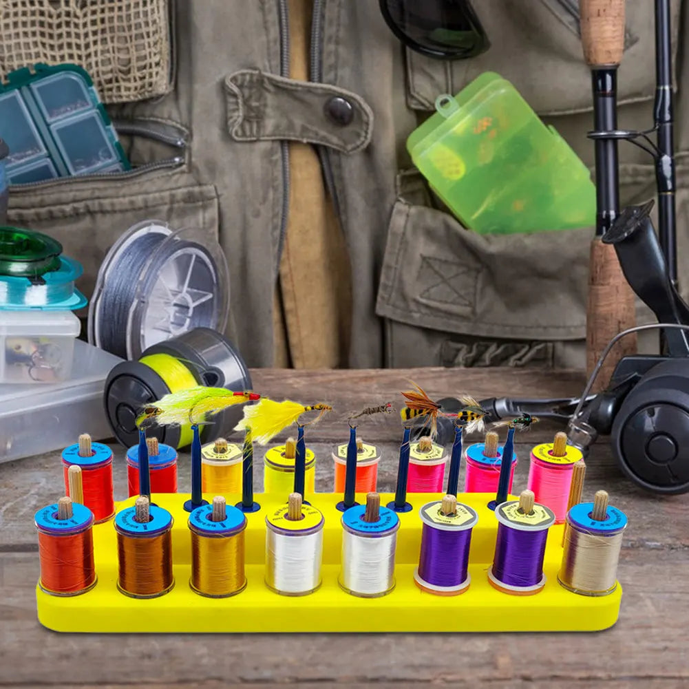 Fly Tying Thread Spool Stand 2 In 1 Fly Tying Tool Caddy Fly Tying Storage Rack for Lure Fly Fishing