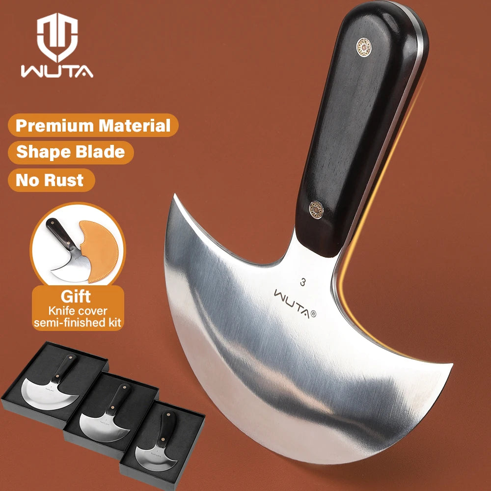 WUTA Professional Leather Cutter Ultra Sharp Round Head Craft Skiving Cutting Thining Tools DIY Handmade Senior Leather Tools