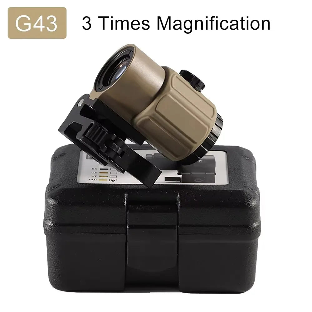G33 G43 G45 Sight Fixed 3X 5X Magnifier Scope With Switch to Side Quick Detachable QD Mount For Hunting