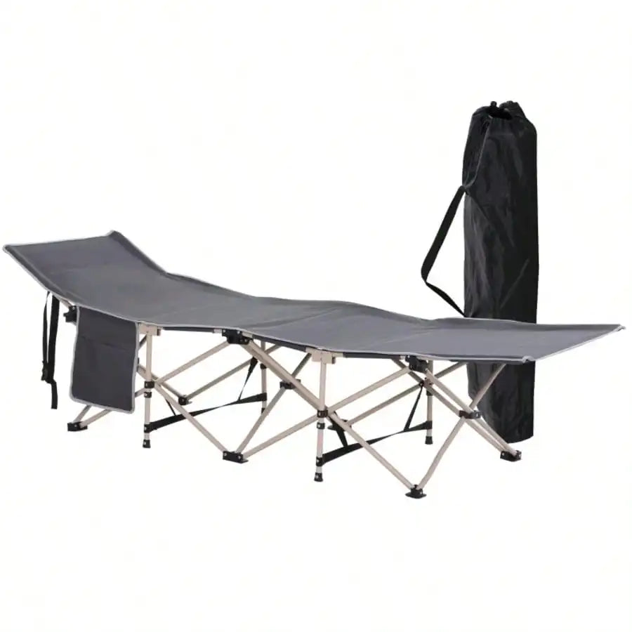 Cots For Adults Portable Folding Outdoor Bed With Mat And Carry Bag, Heavy Duty Sleeping Cots ,800 LBS ROUND PIPE