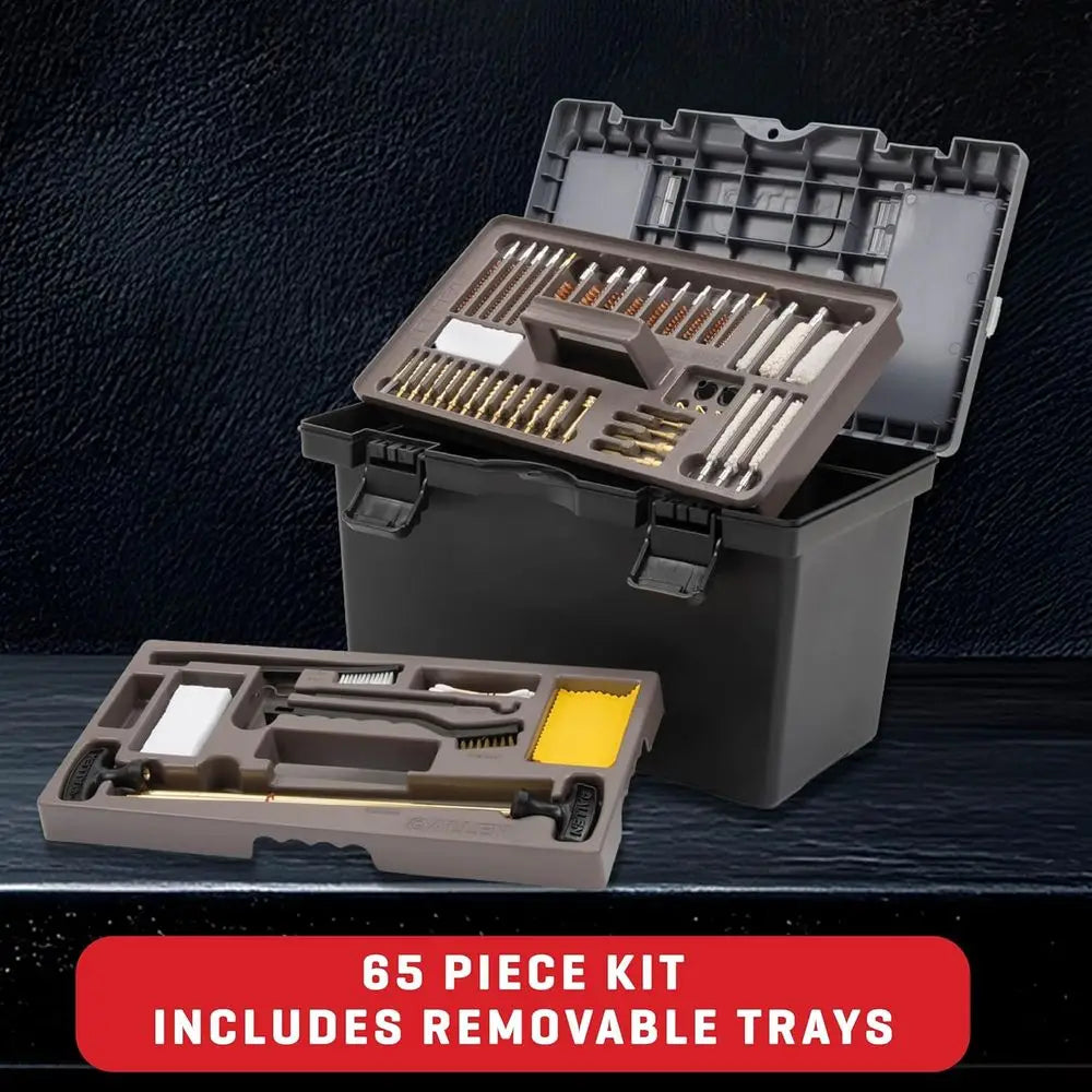 Allen Company Universal Gun Cleaning Kit and Tool Box - Rifle, Shotgun, and Handgun Cleaner - 65-Piece - Firearm Accessories for