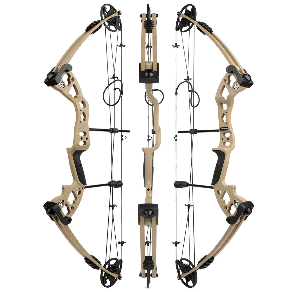30-55lbs Adjustable Compound Bow Set Hunting Let-off 70% Carbon Arrows 310fps Archery Target Shooting Left/Right Accessories US