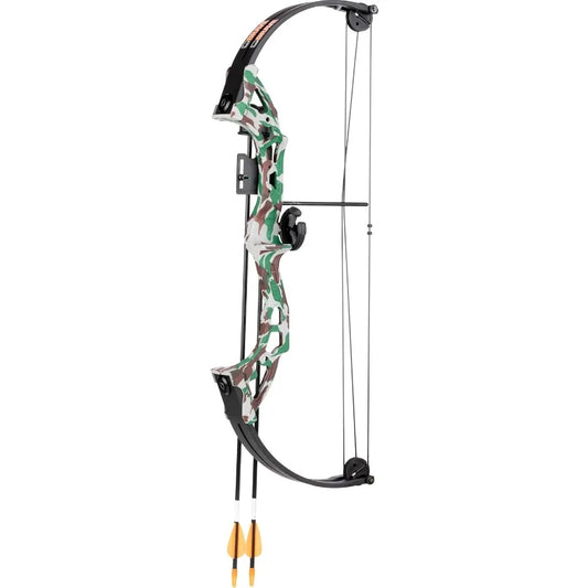 Bear Archery Brave Bow Set for Youth Recommended Ages 812 Right Handed Continuous Draw Weight Up to 25 lb. Continuous Draw Leng