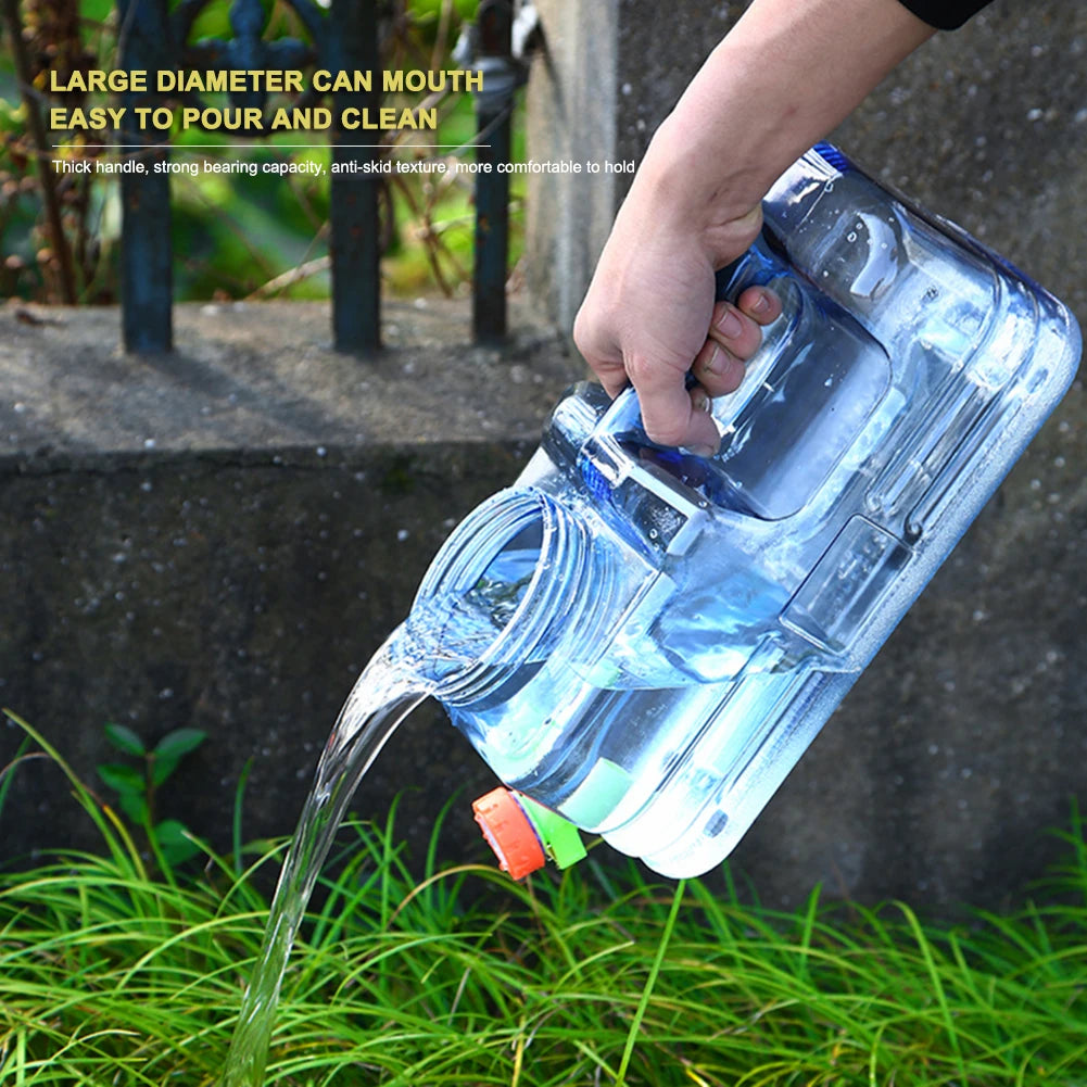 5.5/10L Capacity Camping Water Tank Outdoor Hiking Picnic Water Bucket Portable Cube Driving Water Tank Container with Faucet