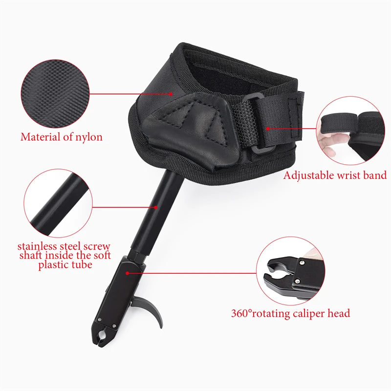 1PC Release Aid Compound Bow Trigger Adjustable Strap Shooting Arrow Wrist Adult Quick Release Archery Bow