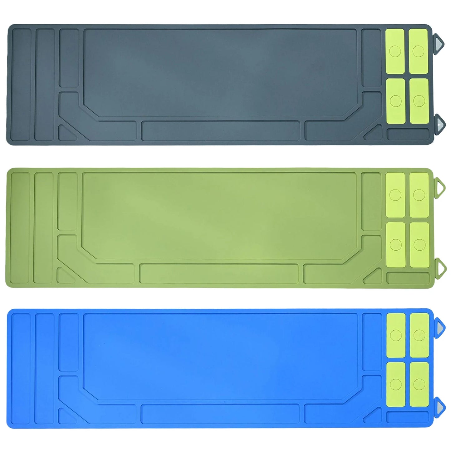 Rubberized Workbench Mat 36x10inch Organizer Parts Tray Magnetic Anti-Slip Repair Maintenance Mat Shooting Hunting Accessories