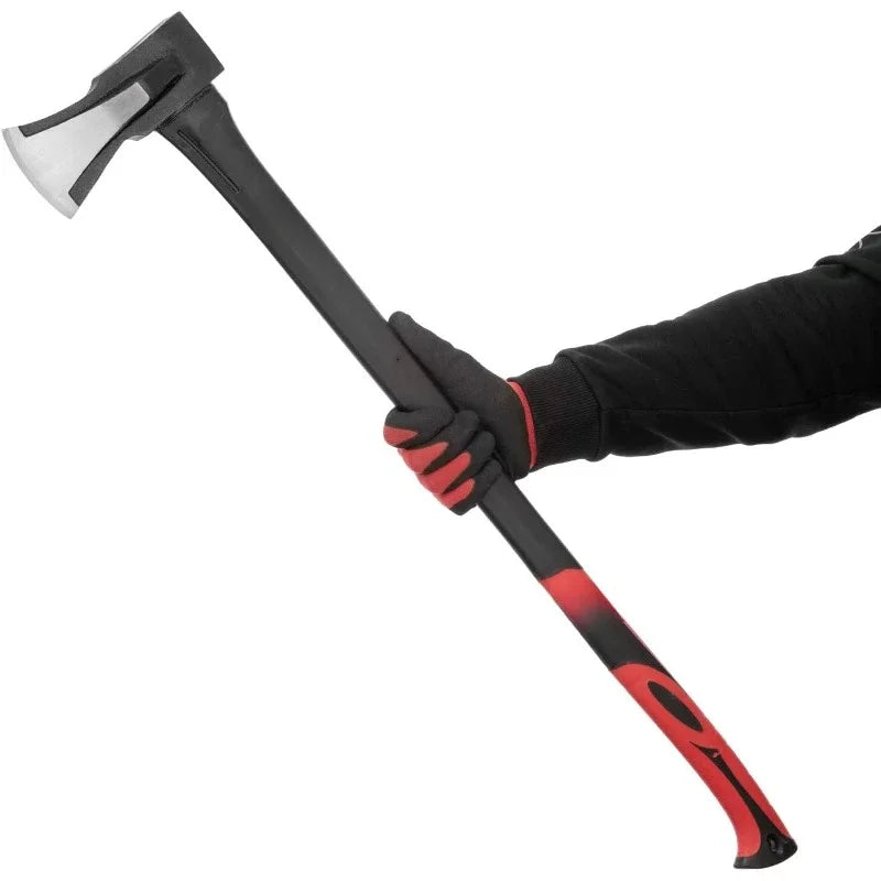 HOT 36” Splitting Axe, Wood Splitter Maul, Log Ax, Shock Absorbing Fiberglass Anti-Slip Handle with Blade Cover HT-0275