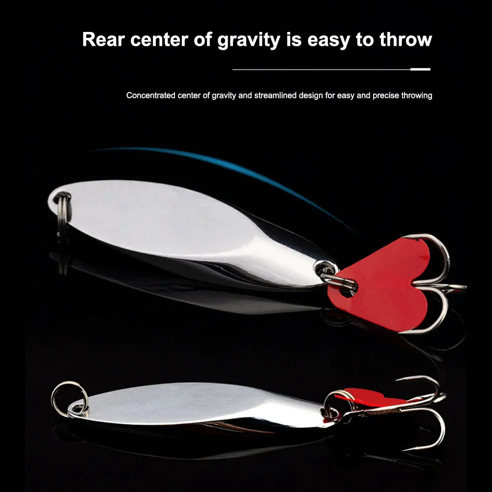 5pcs Metal Jig Spoon Spinner Fishing Lure with Fishing Tackle Box Kit Wobbler Bait Set for Bass Pike
