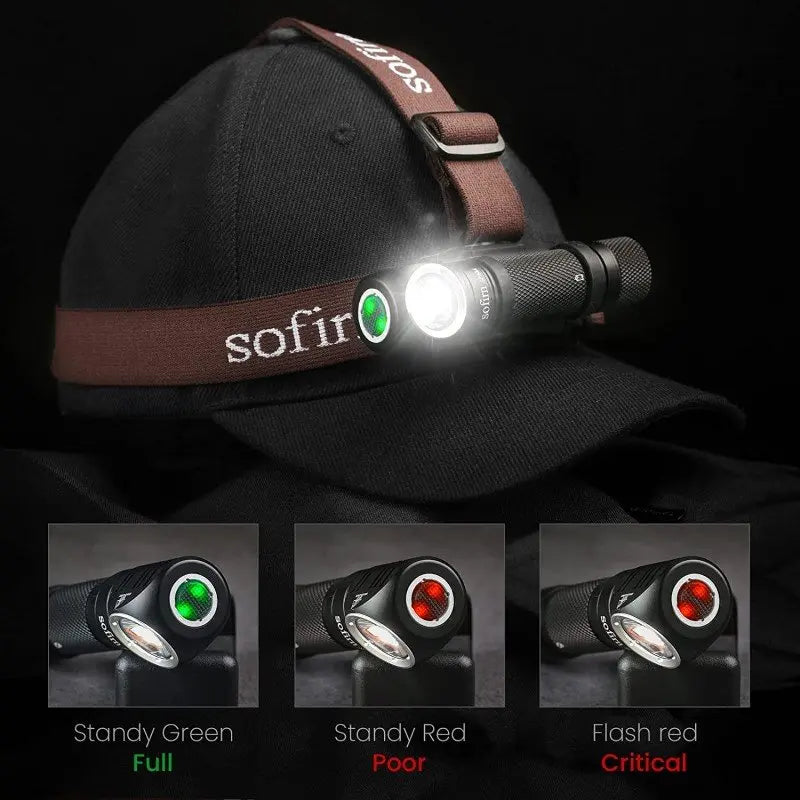 Sofirn SP40 XPL LED EDC Headlamp 18650 Rechargeable Lamp 1200lm Bright Outdoor Fishing Torch with Magnet TailCap