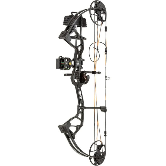 Bear Archery Royale Ready to Hunt Compound Bow Package for Adults and Youth 12 - 27 Draw Length 5-50 Lbs Draw Weight Up to 290