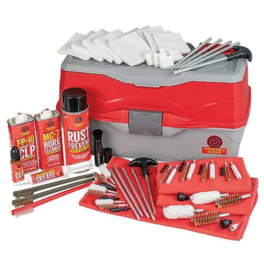 Shooter's Choice Bullseye Box Universal Rifle Pistol Shotgun Cleaning Kit for Precision Firearms Maintenance in Tactical Shooti